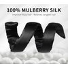 Silk Heatless Hair Curler，Mulberry Silk Overnight Heatless Curls Headband——No Heat Silk Hair Curlers to Sleep In，Heatless Hair Curler for Short Hair & Long Hair (Hair Curler+2 Hair Scrunchies) Black