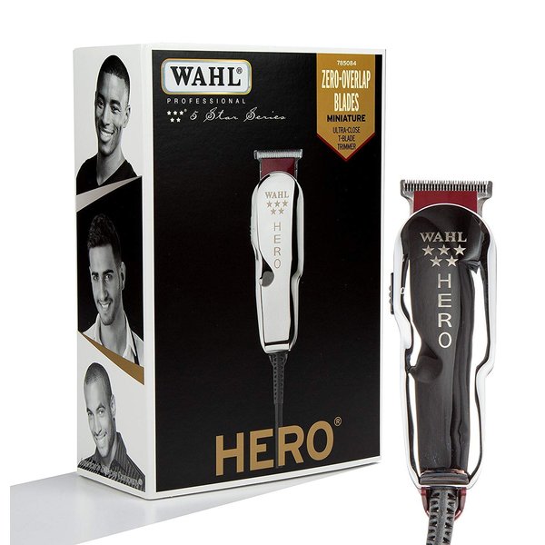 Wahl Professional 5-Star Hero Corded T Blade Trimmer #8991 - Great for Barbers and Stylists - Powerful Standard Electromagnetic Motor - Includes 3 Guides, Oil, and Cleaning Brush