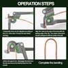 Super Stars 1/4", 5/16", 3/8" (6/8/10) Tubing Bender 3-in-1 Pipe Bender 180° HVAC Copper Aluminum Tubes Bending Tool for Air Conditioning Refrigeration Repair