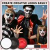 LZXLUKGIR Clown Makeup Kit,Red Black and White Face Painting Kit Professional,Water Based Face Paint Halloween Makeup Kit,Clown Face Paint for Kids and Adults,Zombie Joker Vampire Makeup