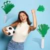 Syhood 6 Pcs Hand Clappers 7.5 Inch Noise Makers Party Favors Sports Clapper Plastic Clapper Sporting Events Cheers for Football Basketball Game Birthday Decorations Gift Supplies (Green and White