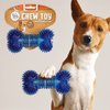 Bonita Pet Dog Chew Toy - for Aggressive Chewer Indestructible Interactive Boredom Training Promotes Dental Health & Clean Teeth Relieves Anxiety Stress Blue Bone