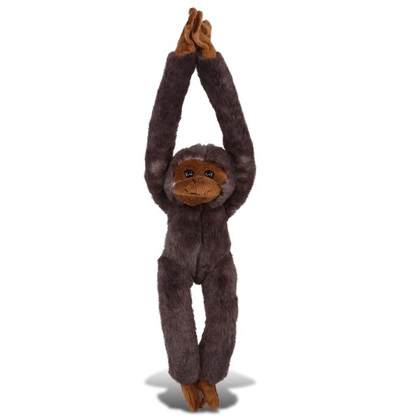 DolliBu Plush Hanging Capuchin Monkey Stuffed Animal - Soft Huggable Black Long Arms Monkey, Adorable Zoo Plush Toy, Cute Jungle Cuddle GIF for Kids & Adult - 21"