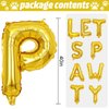 Lets Pawty Balloons Banner 40 Inch,Gold Dog Birthday Decorations,Paw Foil Letter Balloon for Dogs Paw Pet Puppy Theme Party Supplies