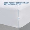 Twin XL Mattress Protector Cover Cooling, Extra Long Twin Waterproof Viscose Made from Bamboo Terry Soft Noiseless Mattress Protector Cover with Deep Pocket Fits Up to 14 Inch Mattress