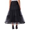 GRACE KARIN Net Bridal Crinoline Petticoat for Wedding Dress (S,Black)