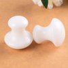Uonlytech 2Pcs Gua Sha Facial Tools, White Jade Quartz Mushroom Face Massage Gua Sha Rollers Stones Scraping Massage Tool for Women Home Spa