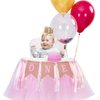 Ornaous Baby Girl 1st Birthday Party Decorations Set, First Birthday Hat and ONE Highchair Banner Cake Topper for Party Supplies (Pink)