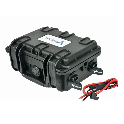Voltage Waterproof Battery Box Enclosure with Dual SAE Connector for 12V 9ah, 12V 8ah or Lithium 12V 10ah Batteries Kayak Fishfinder, GPS, Lighting and Outdoor Solar Systems (Dual SAE Connectors)