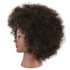FUTAI Kinky Curly Real 100% Human Hair Mannequin Head with Table Clamp Stand for Hairdresser Practice Braiding Styling Manikin Cosmetology Doll Training Head Bleaching Dyeing Curling Cutting Updos
