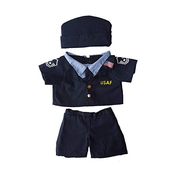 Air Force Uniform Outfit Teddy Bear Clothes Fits Most 14" - 18" Build-a-bear and Make Your Own Stuffed Animals