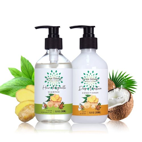 YA'AX Garden Hair Care Set: Thickening Hair Growth Shampoo & Conditioner Set For Women, Sulfate Free, Restorative Hair Repair, Routine Shampoo And Conditioner For Women Hair Loss, Dandruff Shampoo