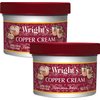 Wright's Copper and Brass Polish and Cleaner Cream- 8 Ounce - 2 Pack - Gently Clean and Remove Tarnish Without Scratching,8 Ounce (Pack of 2)