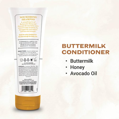 The Grandpa Soap Company Buttermilk Shampoo - Nourishing Formula to Help Revitalize Dry and Damaged Hair, With Honey & Avocado Oil, Vegan, Sulfates and Parabens Free, 8 Fl Oz