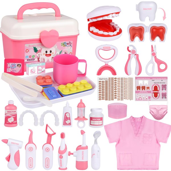 Gifts2U Dentist Kit for Kids, 42Pcs Dentist Kit, Professional Dentist Toys for Kids, Kids Dentist Playset, Dentist Toys for Kids Ages 3 4 5 6