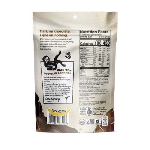 Barnana Dipped Banana Bites, Dark Chocolate, 3.5 Oz