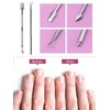 8PCS Nail Soaking Bowl Lorvain Nail Soak Tray with 6PCS Nail Polish Remover Tools Manicure Bowls with Cuticle Peeler Pusher Cutter and Nail Files Professional Nail Art Spa Tools for Salon Home (Pink)