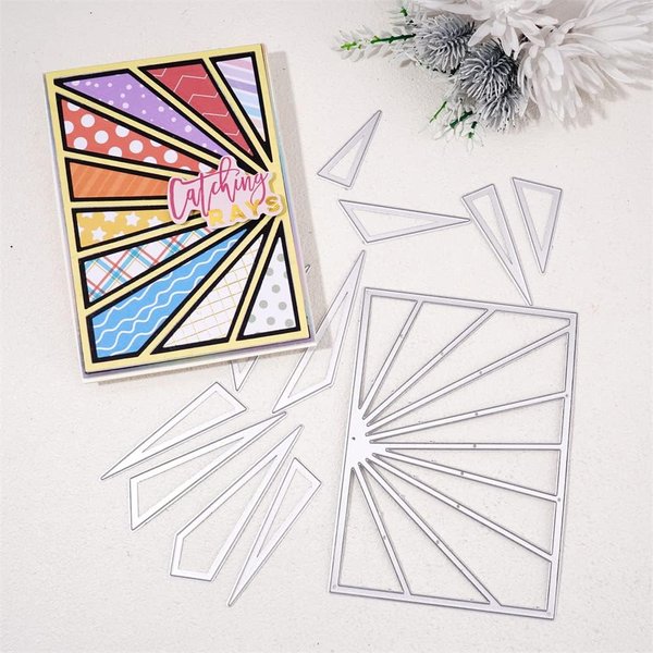 Lapoo Sun 3D Backgrounds Frame Metal Cutting Die for Scrapbooking, New Cutting Dies DIY Album Card Making Decor Paper Craft Metal Die Cuts Party Wedding Decorations (Sun)