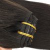 GOO GOO Clip in Hair Extensions Real Human Hair, 24inch 120g 7Pcs, 2 Dark Brown, Remy Human Hair Extensions Clip ins for Women, Natural Human Hair