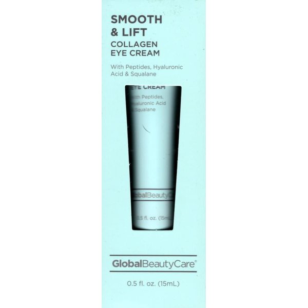 Global Beauty Care Smooth & Lift Collagen Eye Cream with Peptides, Hyaluronic Acid & Squalane 0.5fl oz