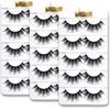 Aillen False Eye Lashes, 100% Handmade Wispy Mink Lashes Fluffy Eye Lashes Natural Look 6D Volume Fake Eyelashes Pack,Eye Lashes for Every Type of Face, 6D/01