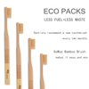 GoWoo 100% Natural Bamboo Toothbrush Soft - Organic Eco Friendly Toothbrushes with Soft Nylon Bristles, BPA-Free, Biodegradable, Dental Care Set (Pack of 4, Adult, Beige)