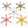 Outreach Uganda Christmas Ornaments – Speckled Yellow Star Ornament Crafted from Recycled Paper Beads - Eco-Friendly Tree Decorations - Holiday Gifts Handmade from Africa - Tree Ornaments