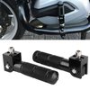 Camrusic Motorcycle Foot Peg Foldable, Rear Footpeg 8MM Electric Car Bicycle 90 Degree Folding Passenger Footpeg Supports(Black)