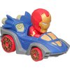 Hot Wheels RacerVerse Toy Cars 2-Pack Set of 2 Die-Cast Vehicles with Non-Removable Drivers of Their Own Cars: Hulk & Iron Man, Optimized for Track