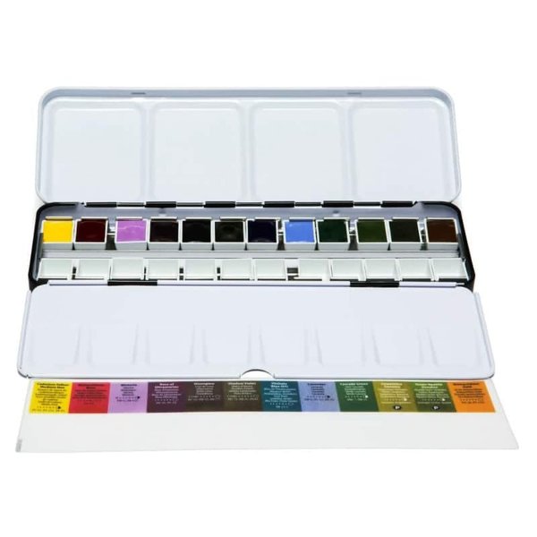 Daniel Smith MEZZI Godet Set in Metal Box, 12 Colours, Unit (Pack of 1)
