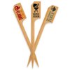 4.7" Custom Double-Wide Bamboo Paddle Picks – Personalized Food Picks – Full-Color Logo Printing – Eco-Friendly for Appetizers, Catering, and Events – 50 Pack