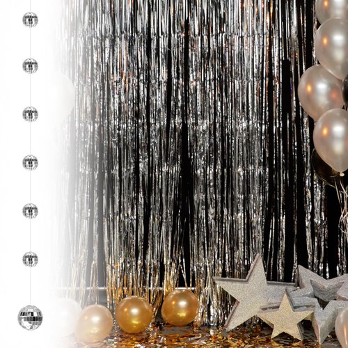 QWORK Mini Disco Ball Ornaments,1 Inch & 2 Inch Sizes, Ideal for Parties, Weddings, and DIY Decorations, Durable and Reusable, 8 Pcs