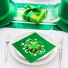 Whaline 120 Pack St. Patrick's Day Luncheon Napkin 6.5 x 6.5Inch Happy St. Patrick's Day Charm Lucky Prints Disposable Paper Napkin Green Lunch Napkin for Home Dinner Buffet Tableware Party Supplies