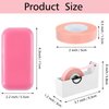 10 Rolls Eyelash Extension Tape Breathable Lash Tape Beauty Eyelash Tape Fabric Tape, 2 Pieces Silicone Eyelash Pad with Tape Cutter Dispenser for Eyelash Extension Supply (Pink)