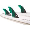 DORSAL Surfboard Fins Quad 4 Set Future Compatible Green Medium Carbon Fiber with Honeycomb Hexcore