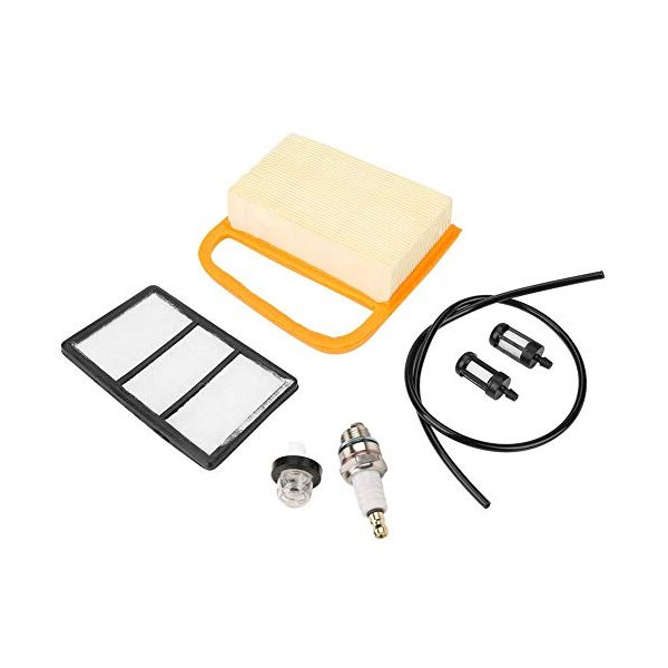 Air Filters Set for TS410 TS420 Concrete Cutoff Chop Saw Parts Replace Kit with Air Filter Fuel Filter Line Fuel Filter and Primer Bulb Auxiliary Filter Spark Plug Service Kit
