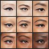 LA PURE Waterproof Liquid Eyeliner Wing Stamp Eyeliner Tool 2x Cat Eye Winged Eyeliner Stamp & Fine Tipped Pen Eyeliner Smudge Proof Black Eye Liner Wing Tool - Black 8mm
