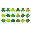 JarThenaAMCS 60Pcs St. Patrick's Day Shamrock Scratch Art Set Green Clover Scratch Paper with Ribbon Wooden Stylus Stick 3 Colors Scratch Off Paper for DIY Craft Irish Party Supplies