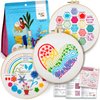 Learn 30 Stitches Heart Embroidery kit for Beginners with Stamped Embroidery Patterns Starter Kit. Needlepoint Cross Stitch for Kids & Adults