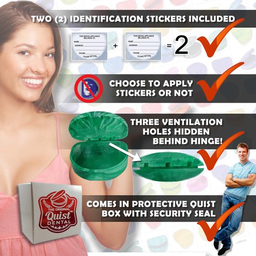 QUIST (TM) Orthodontic Retainer Case (Green)