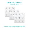 LumenKind, Mindful Marks (Platinum) 31 Tiny Temporary Tattoos Mindfulness Stickers - Inspirational Gifts for Women - Simple Mindfulness Meditation Tools for Mental Health Awareness
