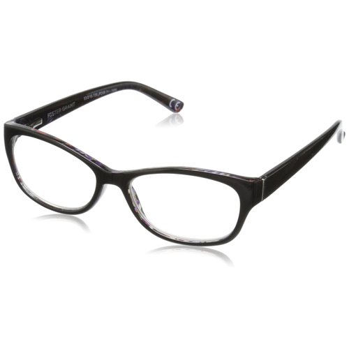 Foster Grant Women's Watercolor Round Reading Glasses, Purple/Transparent, 59 mm, +2.75