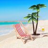Mini Umbrella Palm Chair Beach Miniature Accessories Mini Umbrella Palm Chair Miniature Toys Dollhouse Outdoor Accessories Micro Landscape Beach Cake Decorations