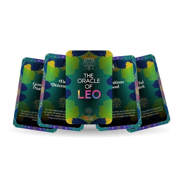 Ibiza Tarot The Oracle of Leo - The Mystic Horoscope Oracle Cards | Fortune Telling Oracle Cards Deck for Beginners | Authentic Experience - Set of 22 Cards