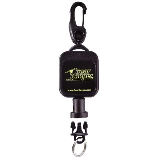 Gear Keeper Micro Retractor | Super Zinger for Fly FIshing – Options | Swiveling Snap Clip, Threaded Stud or Carabiner Clip Mount with Q/C Split Ring Accessory | Made in USA