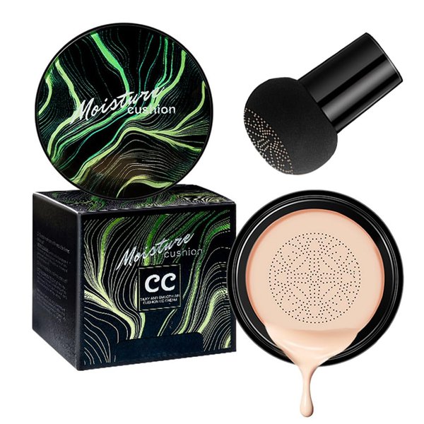 GL-Turelifes Mushroom Head CC Cream Air Cushion Face Foundation Water Feeling Flawless BB Cream Moisturizing Oil Control,Long Lasting & Smoothing Natural Concealer (#04Nude, 0.53 oz)