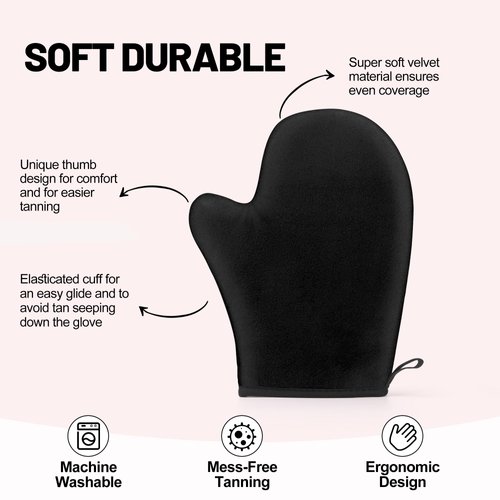 Self Tanning Mitt Applicator Self Tan Black Tanning Mitts Self Tanner are Machine Washable And Reusable Sunless Tanning Mit Ultra Soft and Streak Free