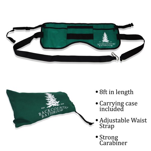 D&J Backcountry Bathroom: Portable Outdoor Toilet Solution for Camping, Hiking, and Hunting - Crap Strap for Pooping - Compact, Lightweight, and Easy to Use!