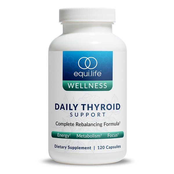 Equilife - Daily Thyroid Support, Thyroid Supplement, Promotes Stress Relief, Contains Zinc, Copper, Vitamin A, & Selenium, Rich in Antioxidants, Gluten-Free, Nut-Free, Non-GMO (120 Capsules)