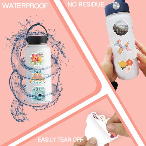 Aesthetic Stickers 200PCS VSCO Stickers Aesthetic, Vinyl Cute Stickers Asthetic Stickers for Journaling,Water Bottle Sticker Pack for Teens Girls Kids